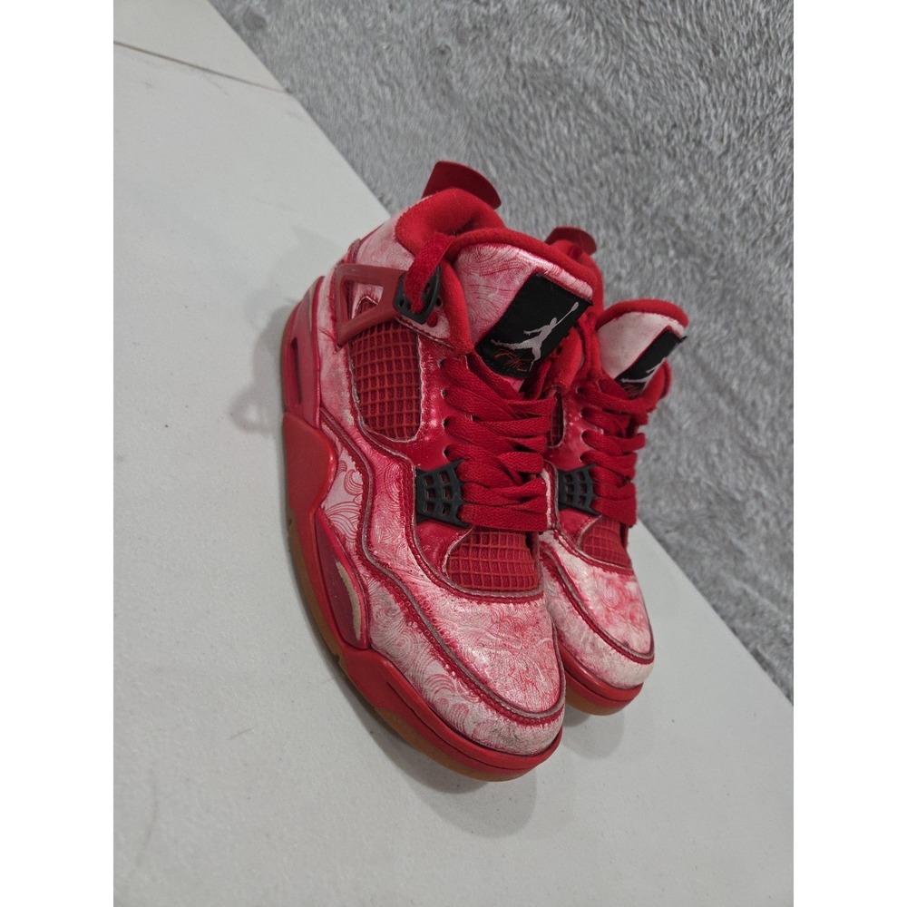Jordan 4 Retro Fire Red Singles Day 2018 Women's Sz 7   AV3914-600